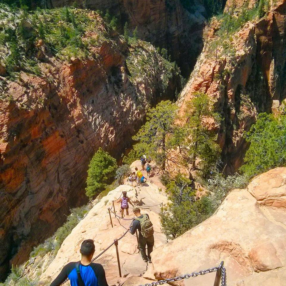 Hiking up Angel's Landing in Zion National Park