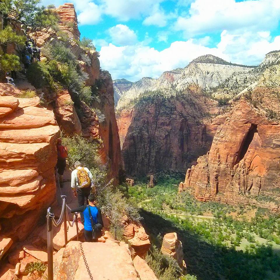 Hiking up Angel's Landing in Zion National Park