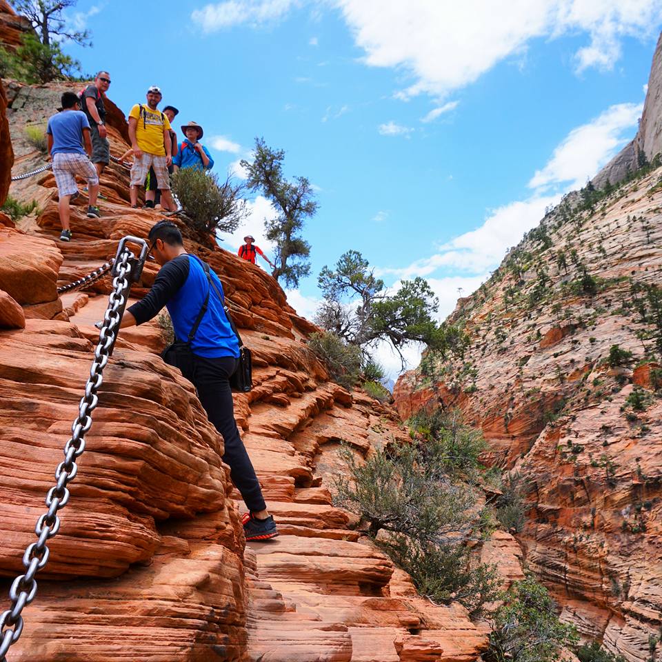 Hiking up Angel's Landing in Zion National Park