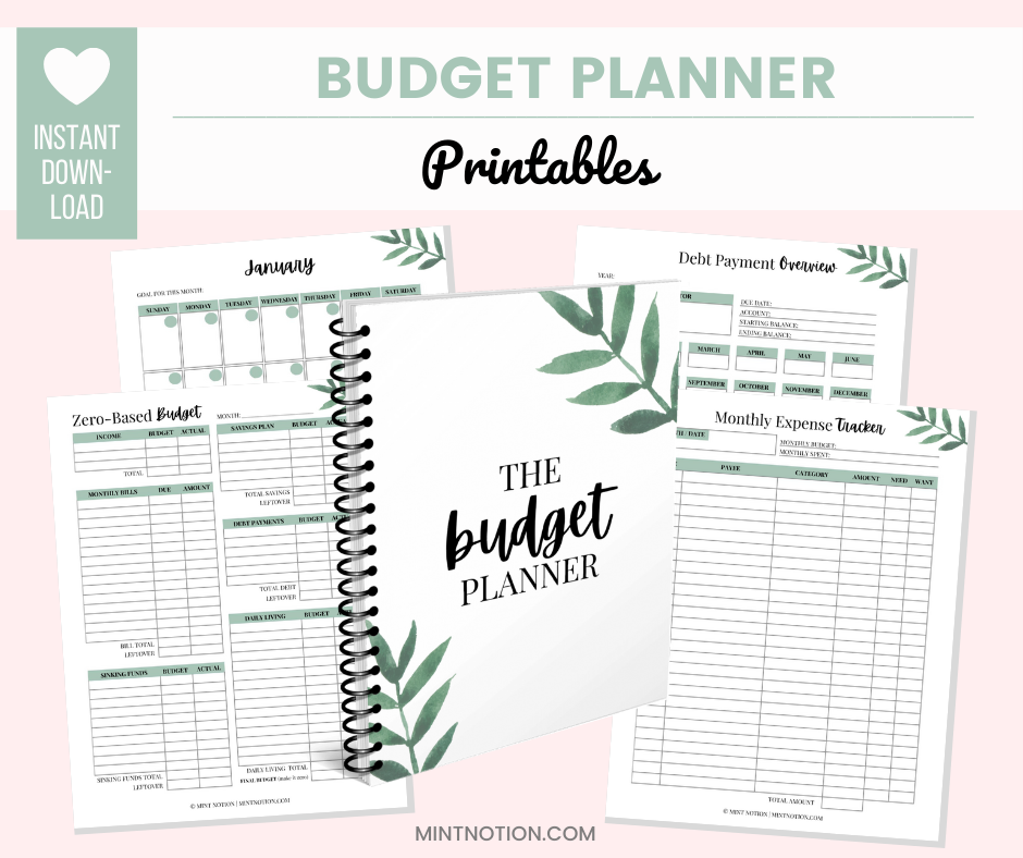 budget planner printables - shopping addiction