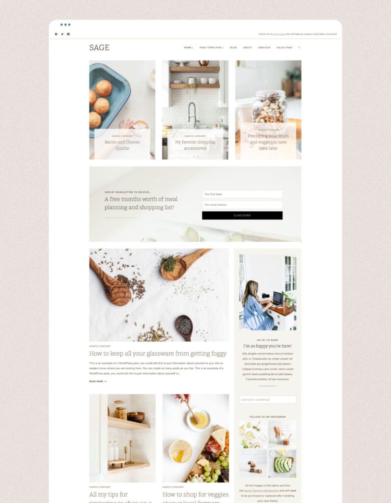 start a blog - wordpress theme