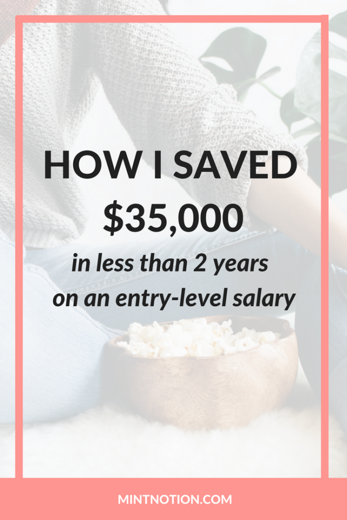 How I saved money on an entry-level salary