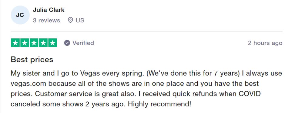 vegas.com reviews