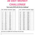 Save $500 in 30 days with this fun money challenge