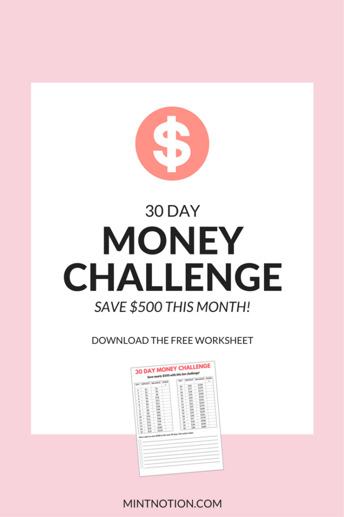 Money Challenge: How To Save $500 In 30 Days