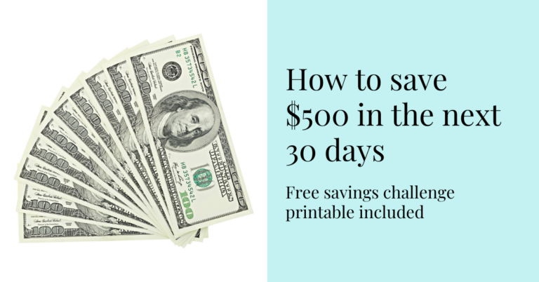 Money Challenge: How To Save $500 In 30 Days