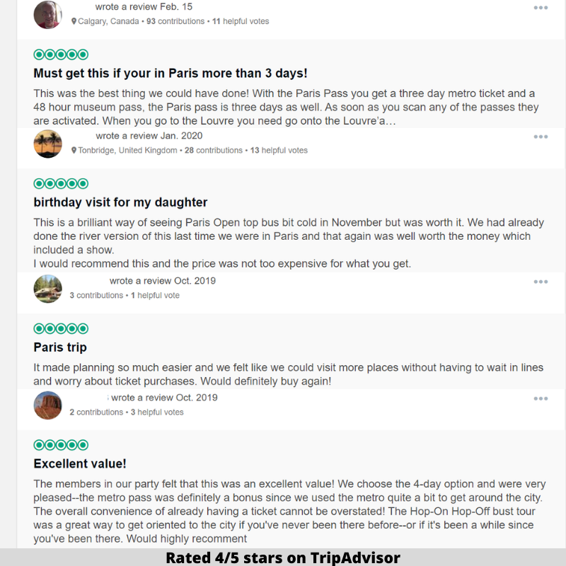 paris pass reviews