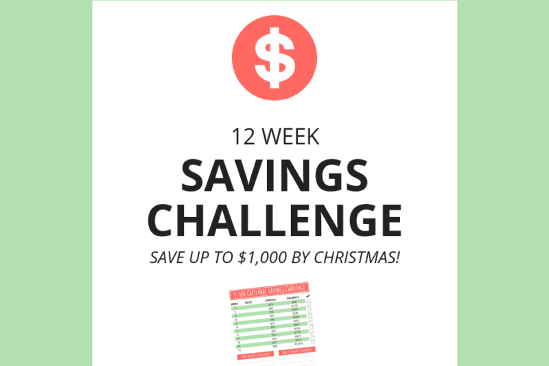 $1,000 Christmas Savings Challenge