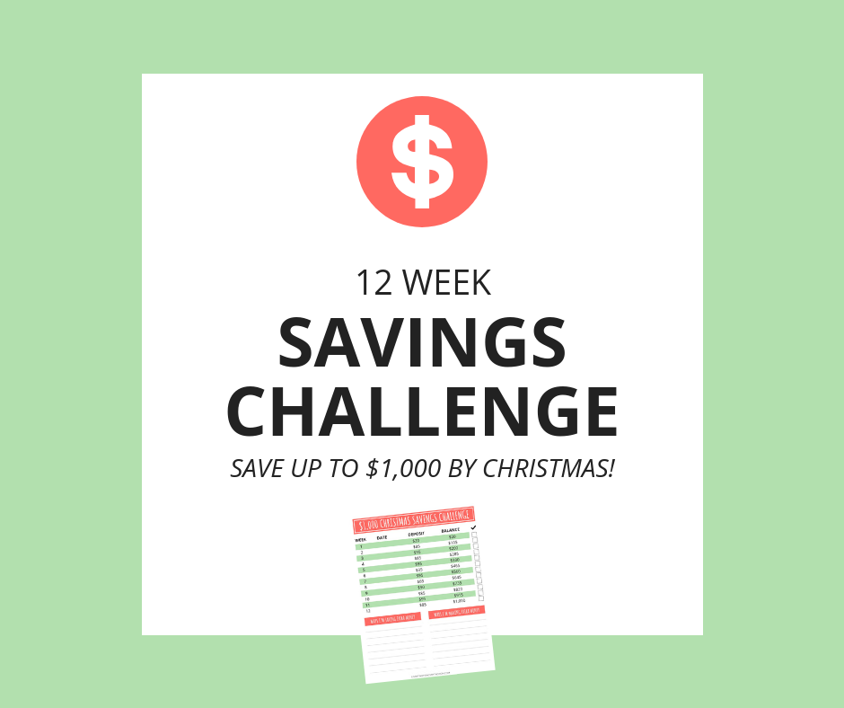 $1,000 Christmas Savings Challenge
