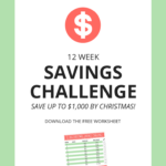 $1,000 Christmas Savings Challenge