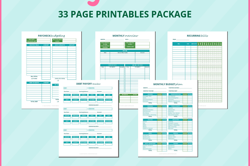 2019 budget binder printables
