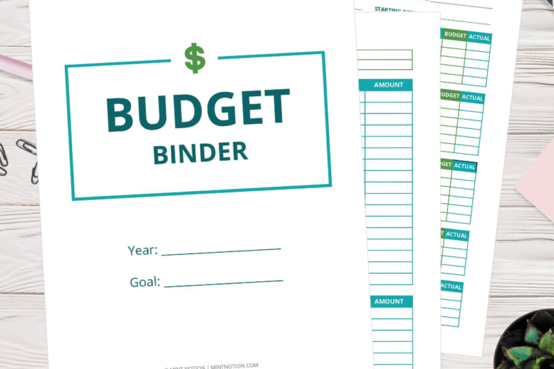 budget binder printables