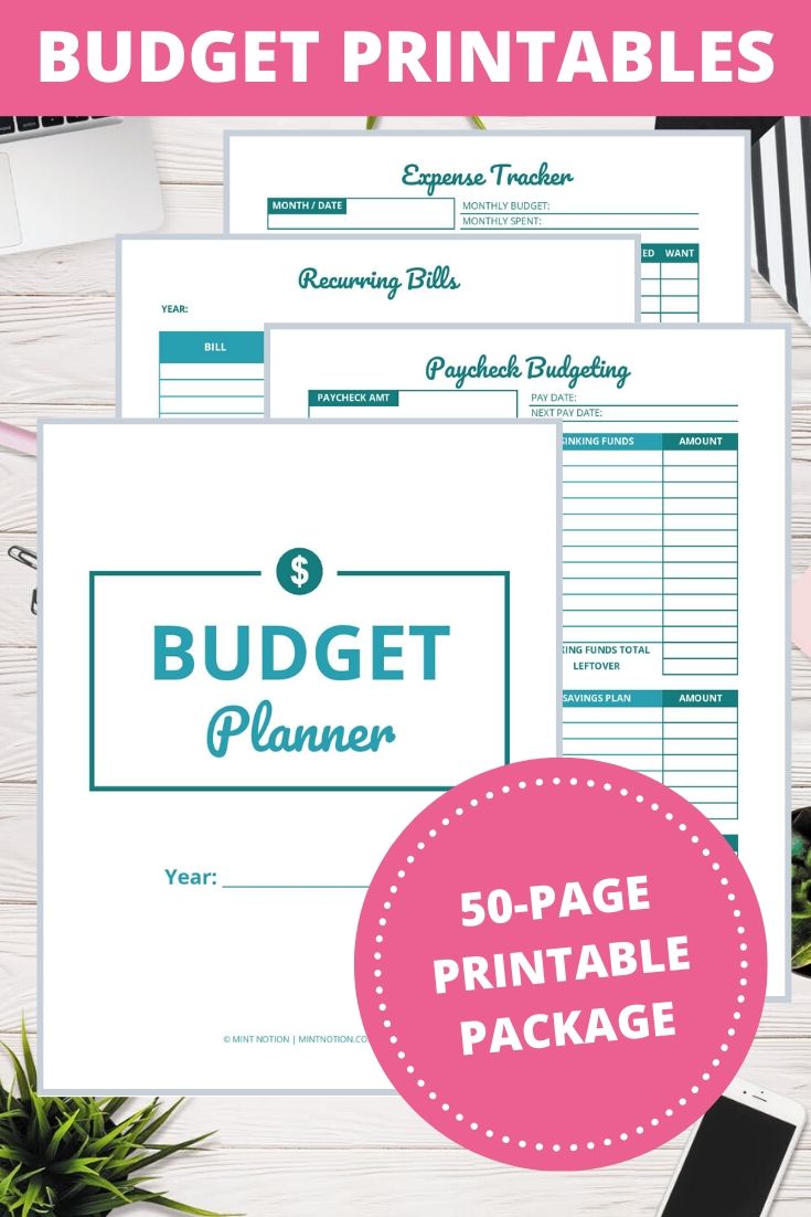 printable budget planner template get your money under printable budget planner