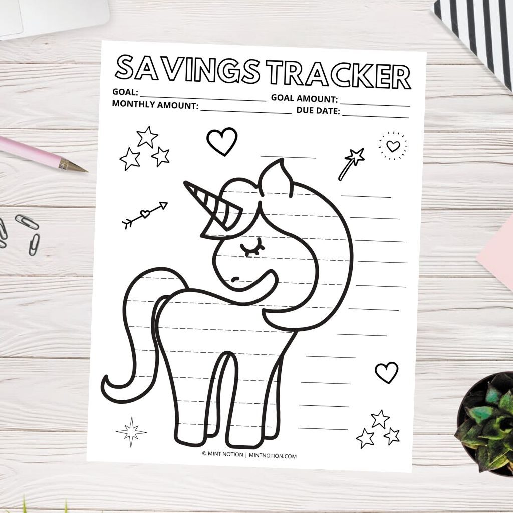 unicorn savings tracker