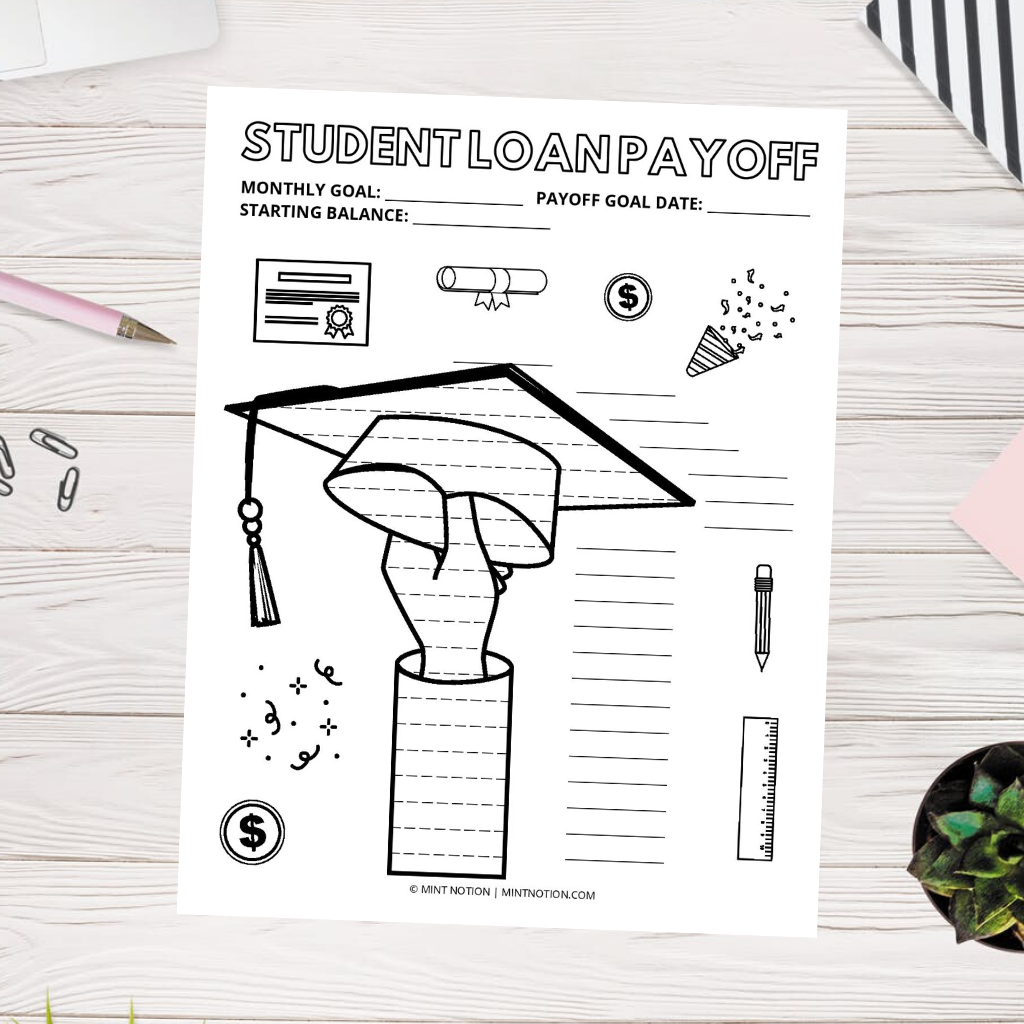 student loan payoff tracker printable