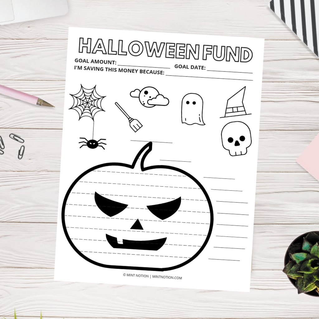 Halloween sinking funds tracker