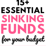 Sinking funds tracker and top sinking funds categories