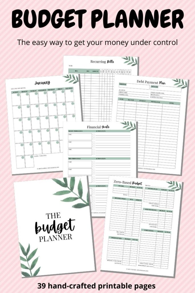 Printable Budget Planner Template: Get Your Money Under Control - Mint