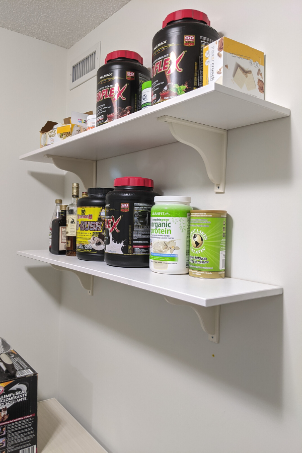 wall shelves walk-in pantry