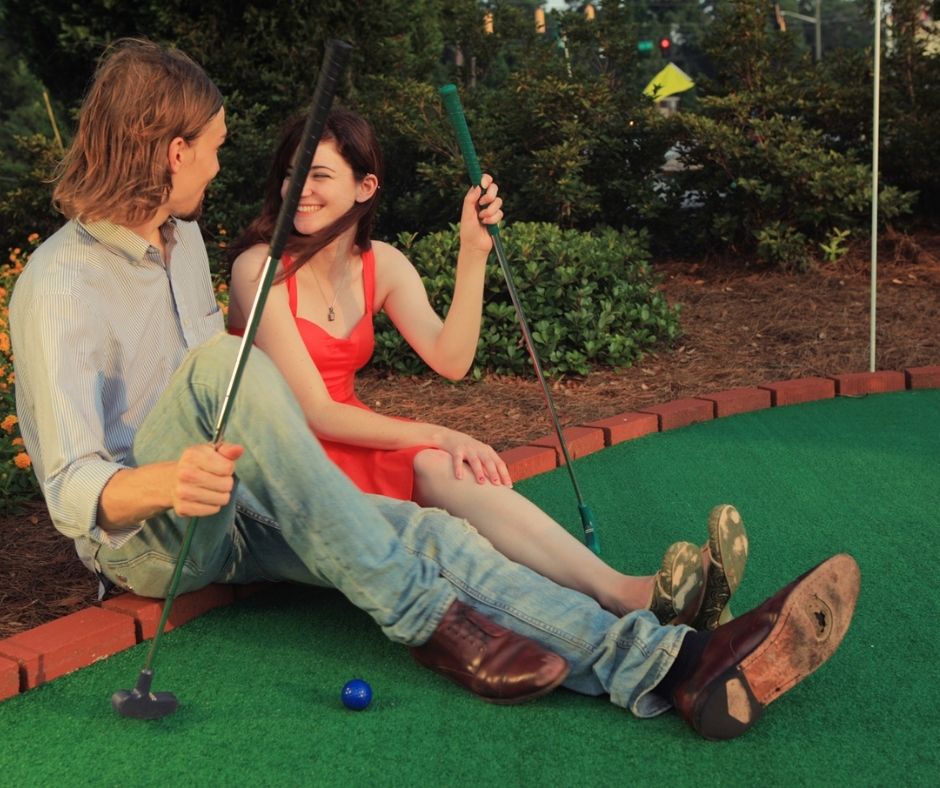 at home date night ideas - mini golf