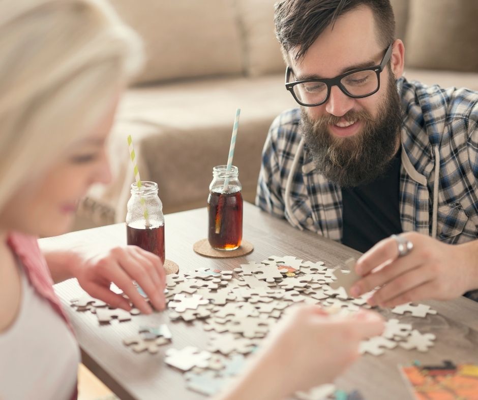 at home date night ideas - puzzle