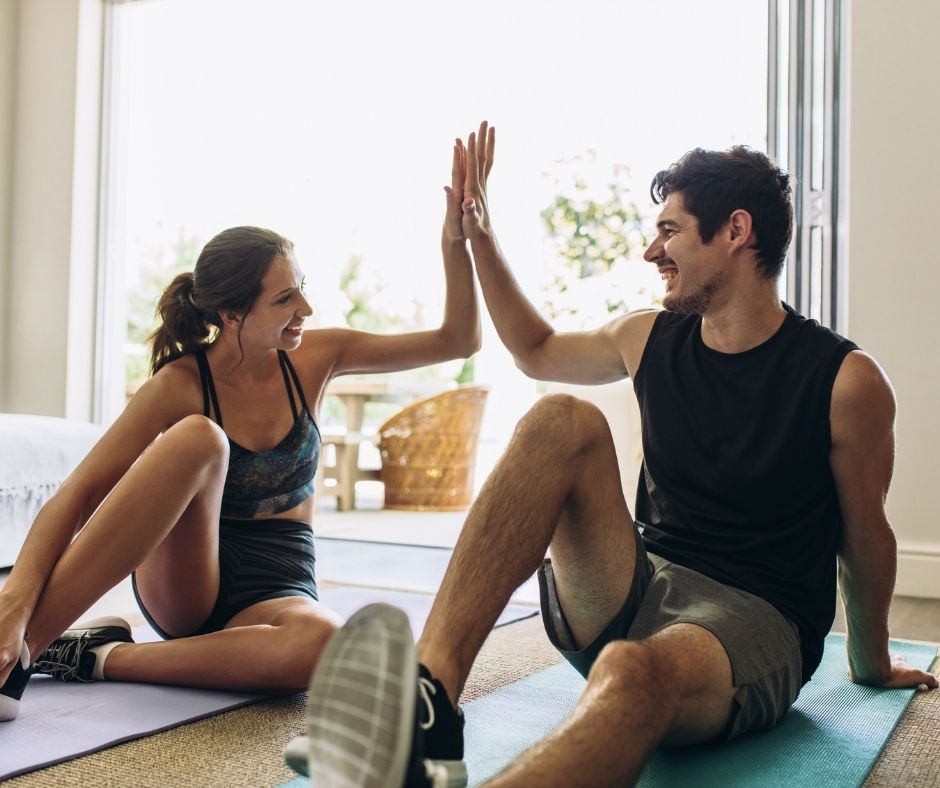 at home date night ideas - workout together