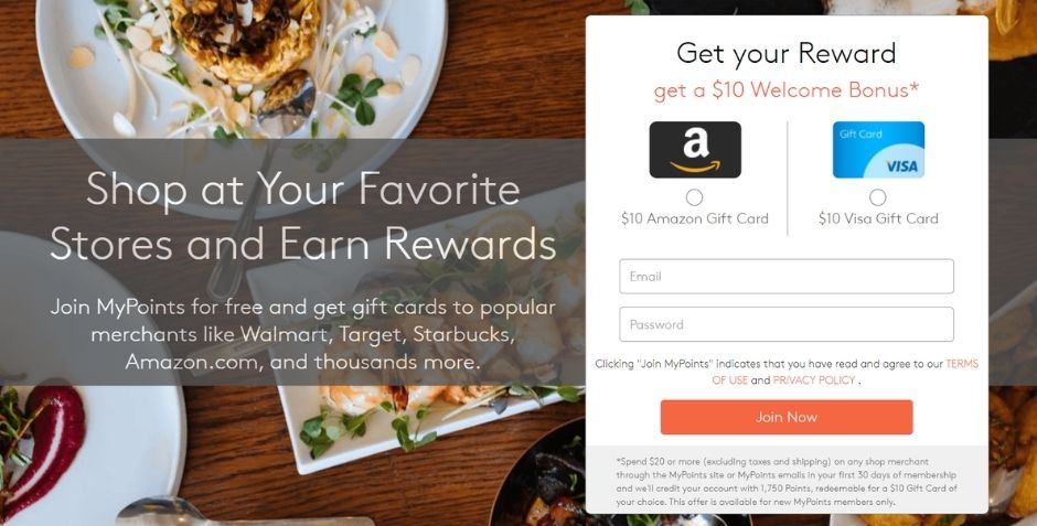 free starbucks gift cards - mypoints