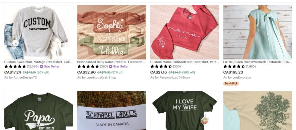 best selling items on etsy - clothing