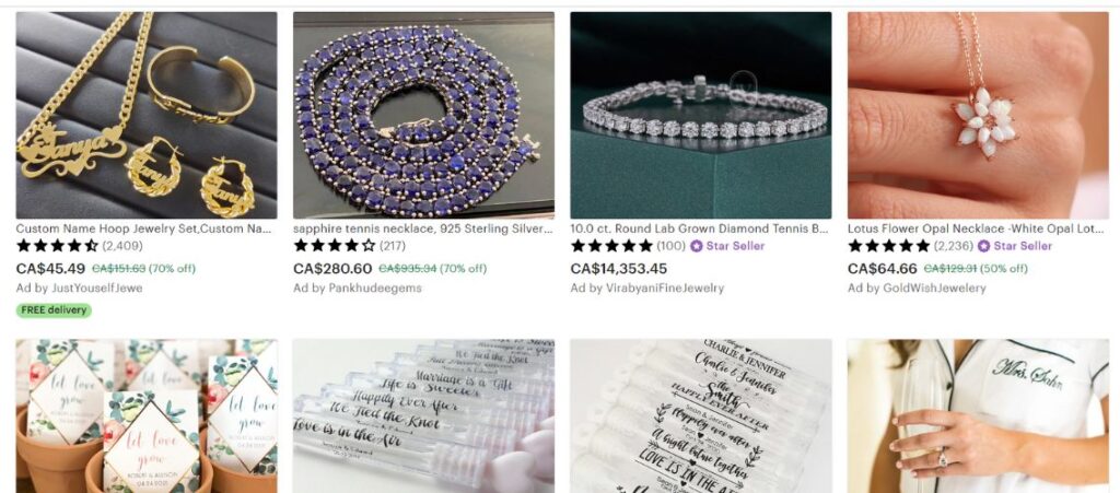 best selling items on etsy - wedding