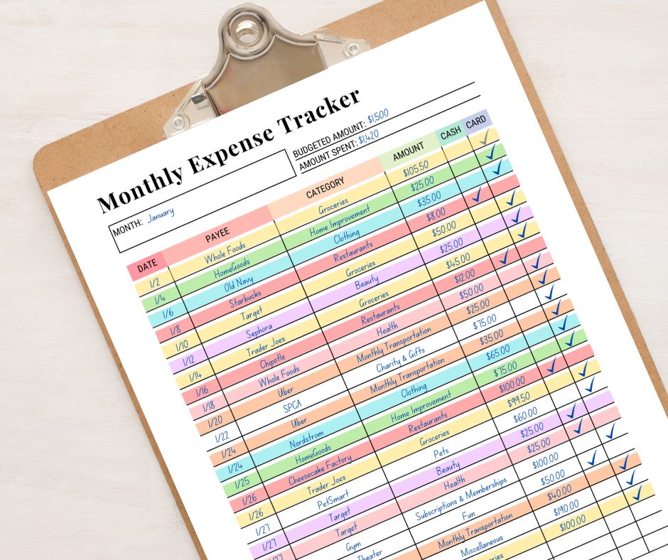 how to track expenses