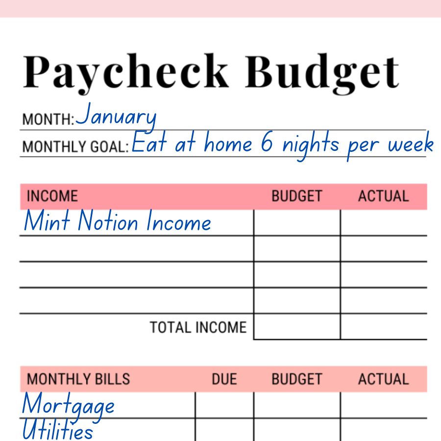 how to track expenses - list your income