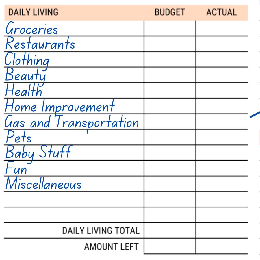 how to track expenses - variable expenses